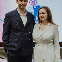 Карен Айдинян и Ирина Борисова на открытии  первого регионального детско-юношеского кинофестиваля "Камера.Мотор".
Фотограф Елена Волче.