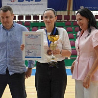 Церемония награждения победителей XIX турнира по мини-футболу «Я — строитель!».