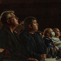 Эксперты первого регионального детско-юношеского кинофестиваля "Камера.Мотор".
Фотограф Елена Волче.